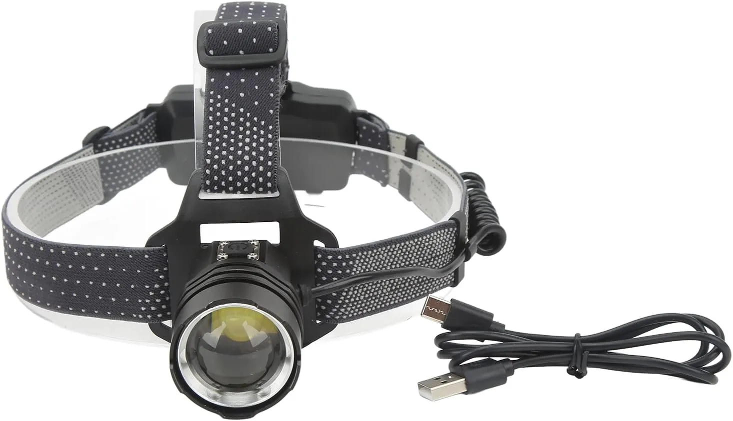 Led Headlamp High Brightness Non Slip Comfortable Camping Hiking Telescopic Zoom