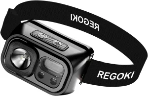 LED Headlamp Rechargeable - Super Bright Head Lamp with 9 Modes for Camping & Hiking Gear Essentials, IP44 Waterproof Headlight Flashlight with Red Light, USB Cable Included