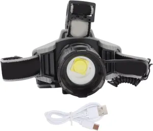 LED Headlamp Telescopic Zoom Type C Charging LED Head Flashlight Ideal for Outdoor Camping Hiking and Night Riding