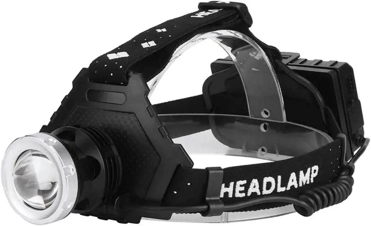 LED Rechargeable Headlamp, Motion Sensor Control, 650 Lumen Bright 30 Hours Runtime 1200mAh Battery USB Headlight Flashlight, Camping Hiking Fishing Work Waterproof Torch