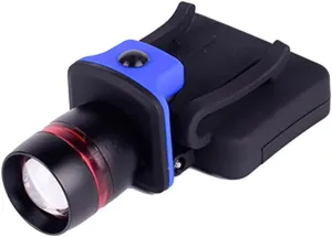 ledmomo Headlamp Headlight Hat-Clipped Lamp with Adjustable Base LED Cap Hat Clip-On Light Lamp Flashlight Hands- for Bike Bicycle Hunting Fishing Camping Hiking (Blue)