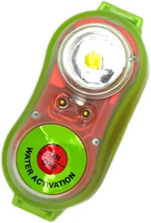 Life Jacket Light Fire Rescue Position Lights Water Activated Strobe Light for Man Overboard Survival Green