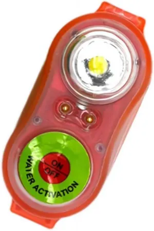Life Jacket Light Fire Rescue Position Lights Water Activated Strobe Light for Man Overboard Survival Yellow