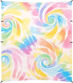 Lightgrey Tie-dye Background Vibrant Colors and Swirling Patterns Tie-dye Beach Tent & Canopy UPF50  Protection Easy Setup Portable Sun Shelter with Sandbags & Sand Shovel for Camping Trips,