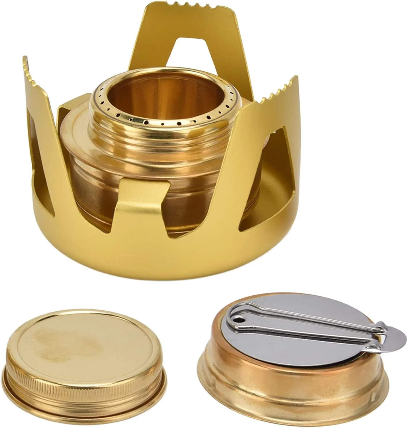 Lightweight Portable Camping Stove, Windproof Stove for Outdoor Cooking, Easy to Use (Yellow)