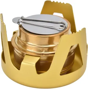 Lightweight Portable Camping Stove, Windproof Stove for Outdoor Cooking, Easy to Use (Yellow)