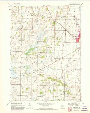 Lima Center WI topo map, 1:24000 Scale, 7.5 X 7.5 Minute, Historical, 1960, Updated 1972, 27.26 x 21.68 in