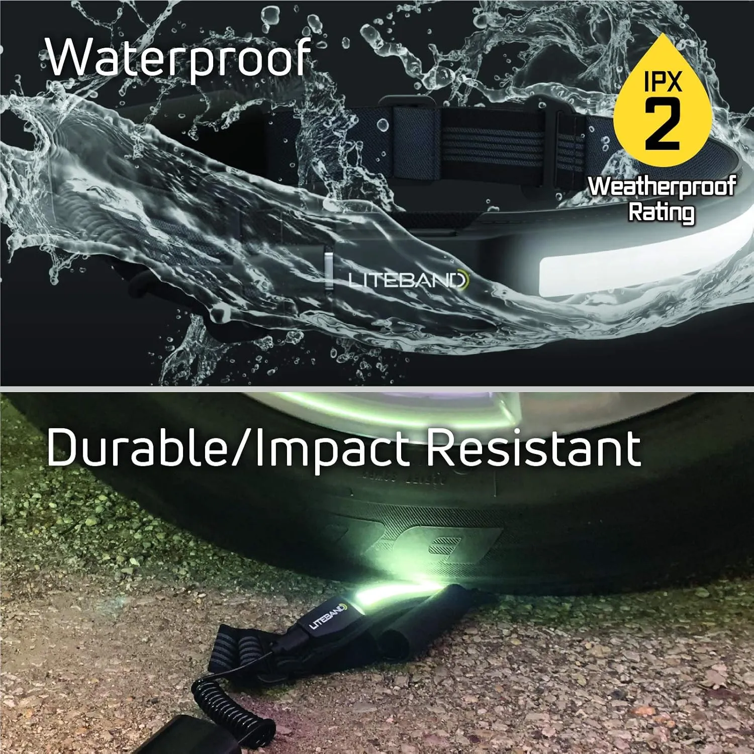 Liteband ACTIV 350 Lumens LED Headlamp AAA Battery Powered, Best Rated Super Light Head Lamps For Adults Forehead, Running, Camping, Mechanic Hard Hat Lights, Tactical Headband Headlight, Carbon