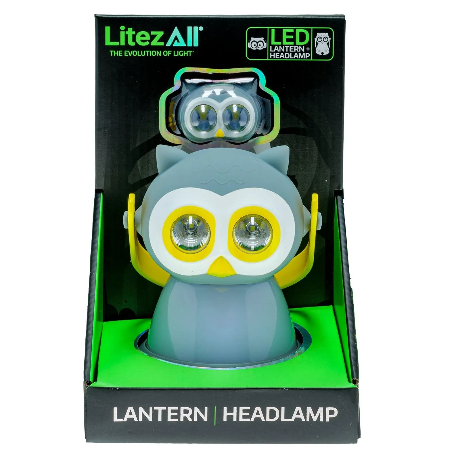 LitezAll Owl Themed Headlamp and Lantern Combo