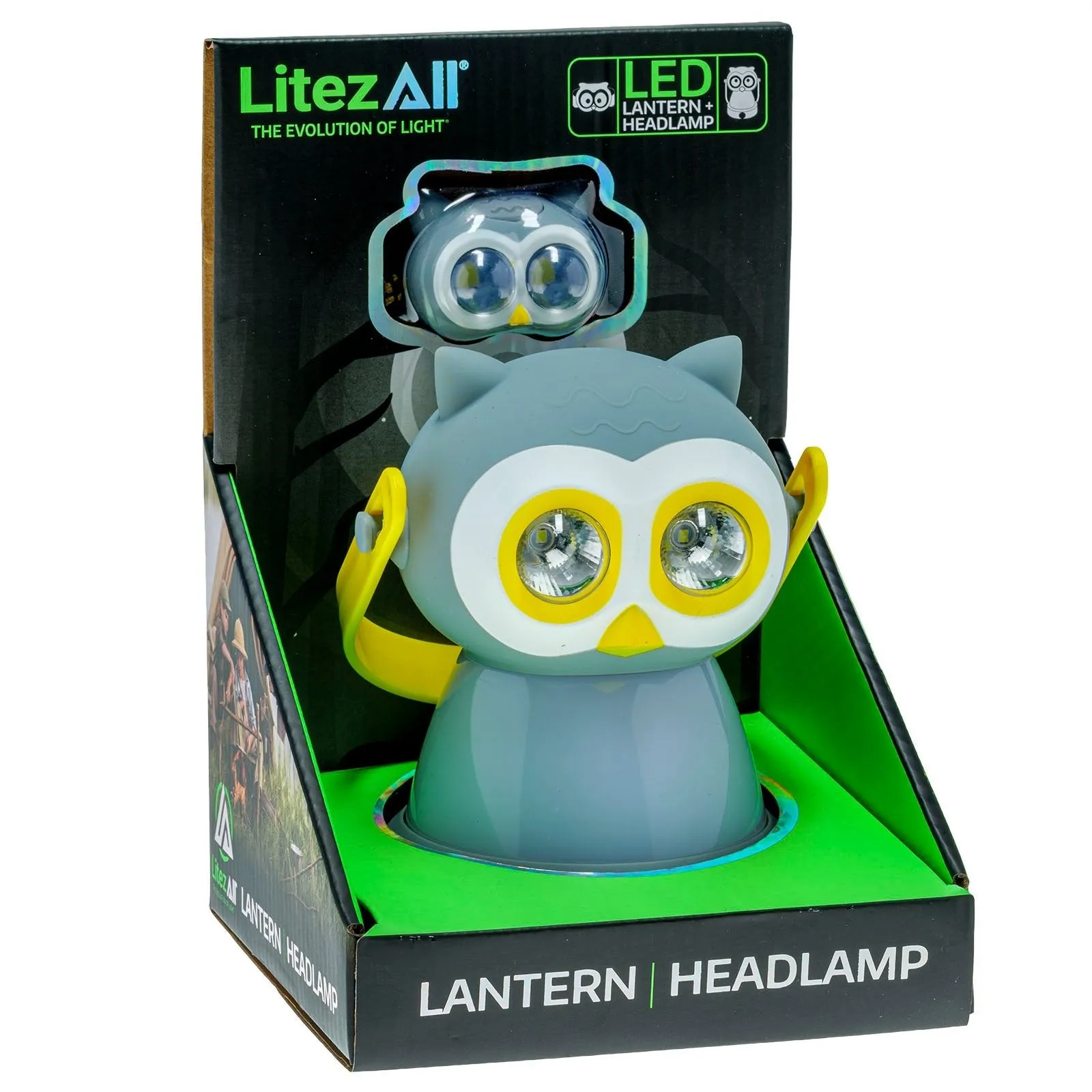 LitezAll Owl Themed Headlamp and Lantern Combo