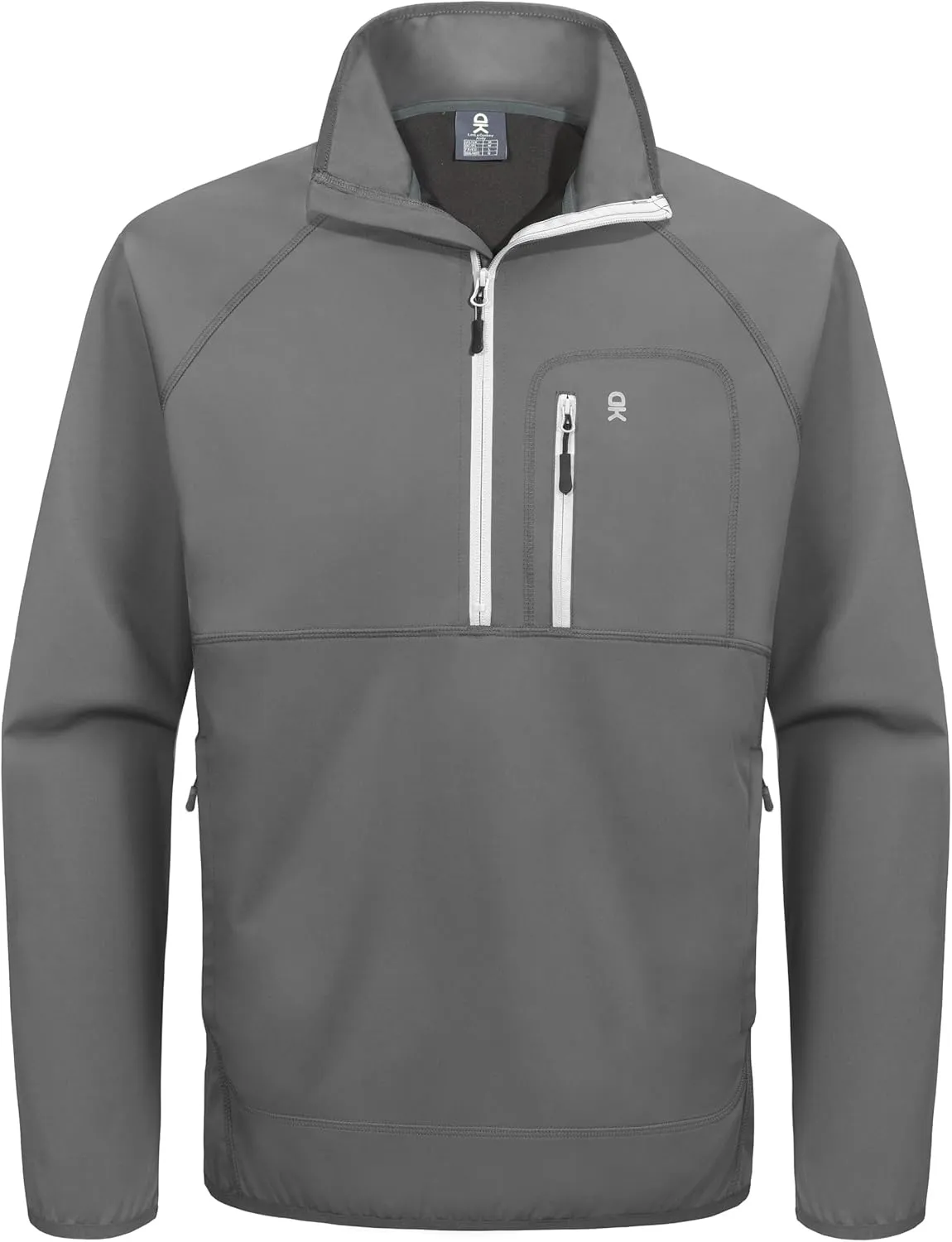 Little Donkey Andy Men's Half Zipper Pullover, Windproof Softshell MTB Mountain Bike Jacket for Cycling Golf Workout