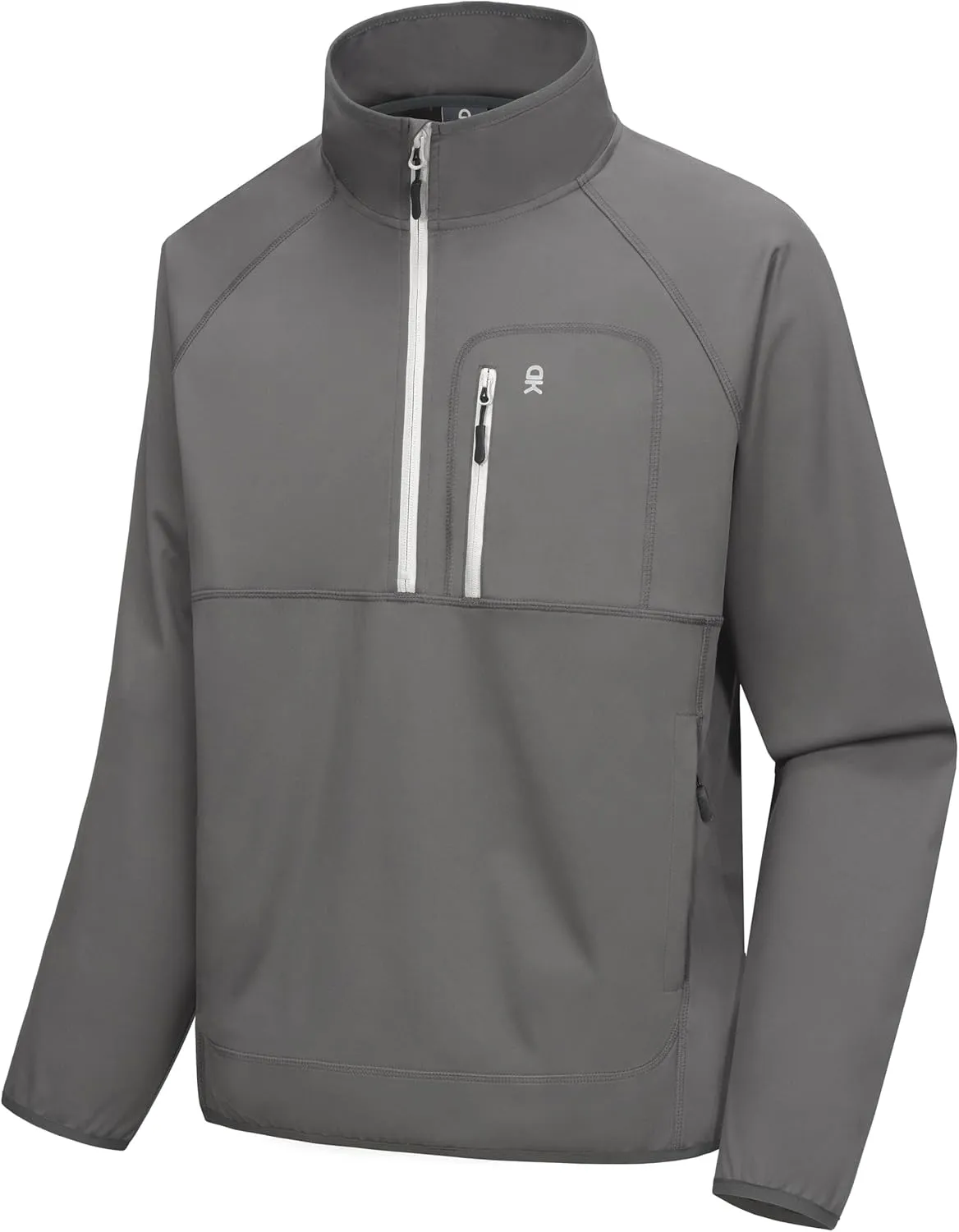 Little Donkey Andy Men's Half Zipper Pullover, Windproof Softshell MTB Mountain Bike Jacket for Cycling Golf Workout