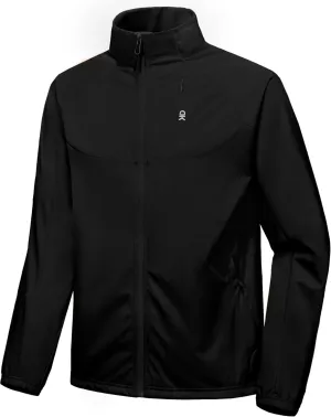 Little Donkey Andy Men's Lightweight Hooded Softshell Jacket for Running Travel Hiking, Windproof Outerwear, Water Repellent