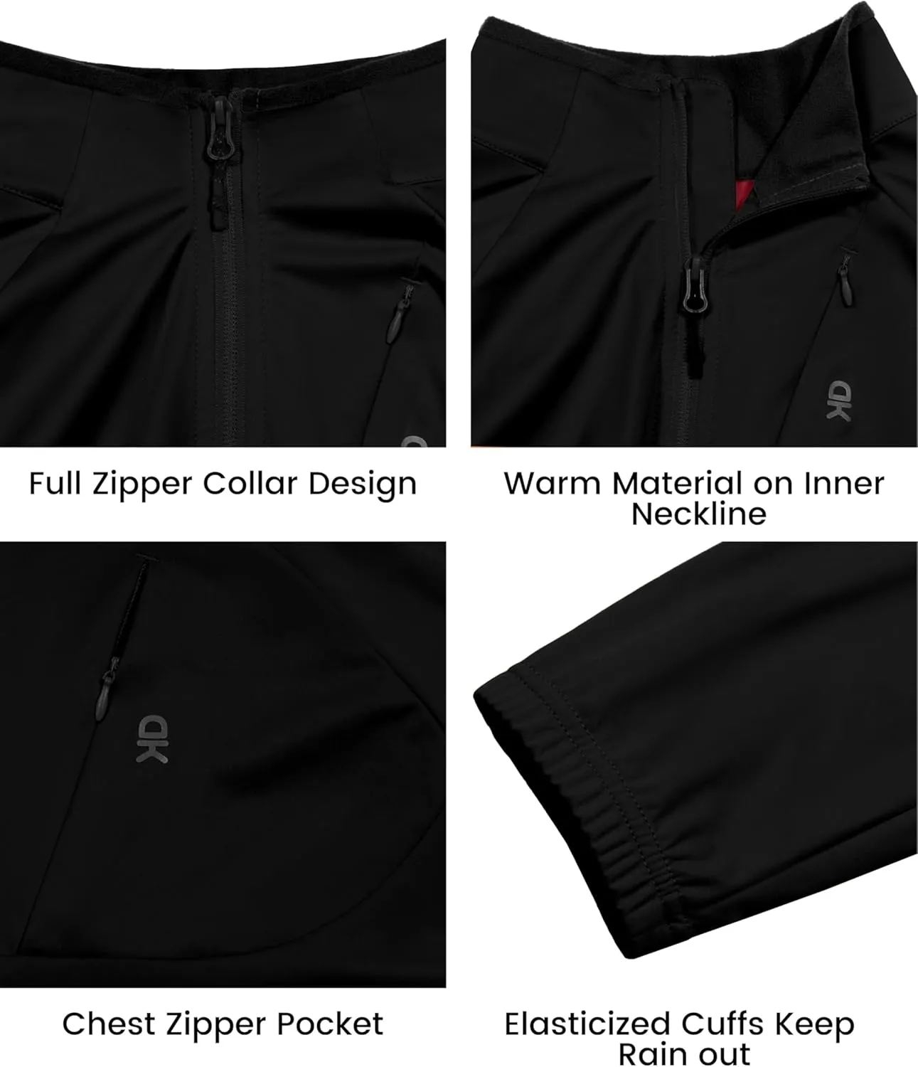 Little Donkey Andy Men's Lightweight Hooded Softshell Jacket for Running Travel Hiking, Windproof Outerwear, Water Repellent