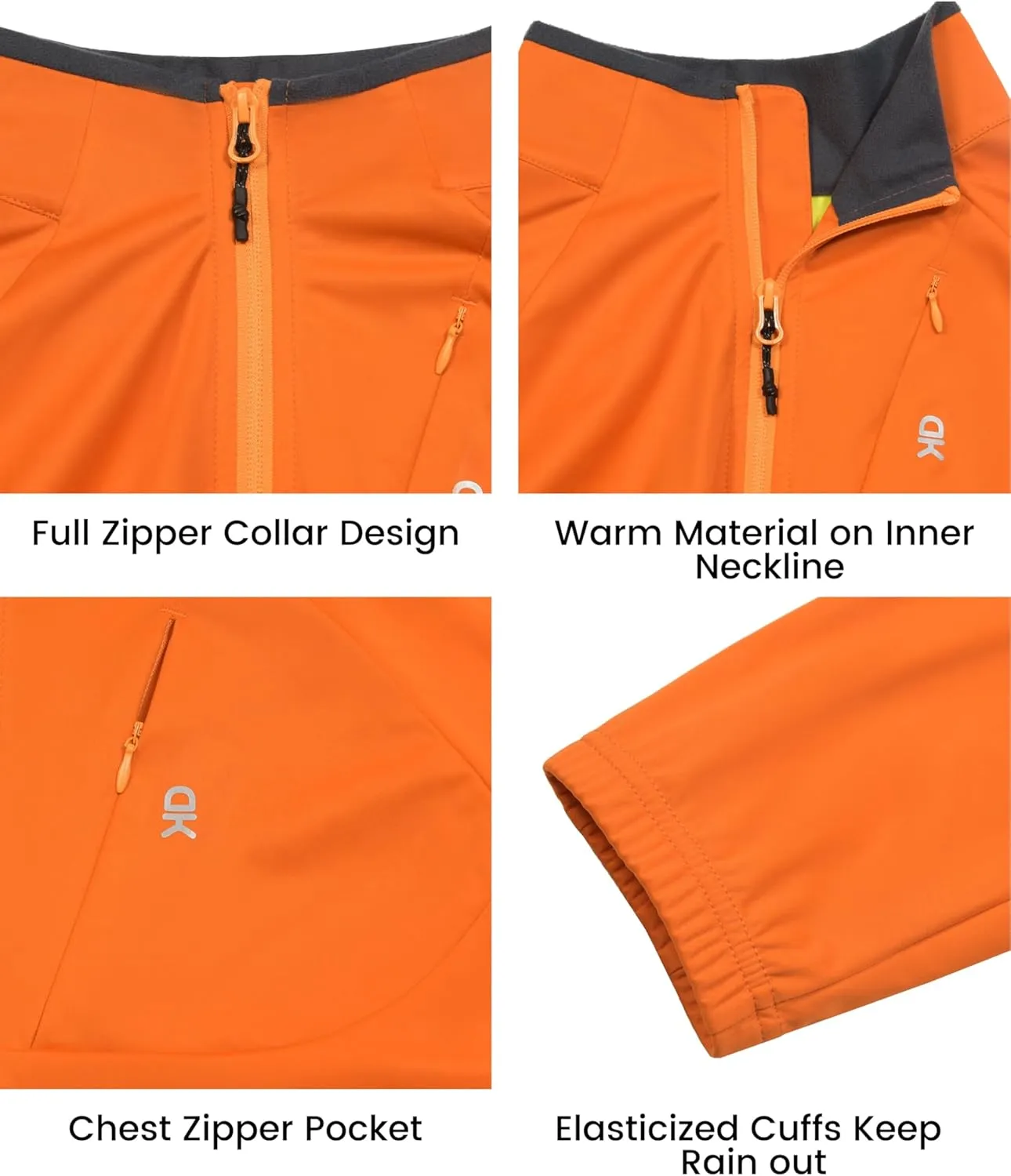 Little Donkey Andy Men's Lightweight Hooded Softshell Jacket for Running Travel Hiking, Windproof Outerwear, Water Repellent