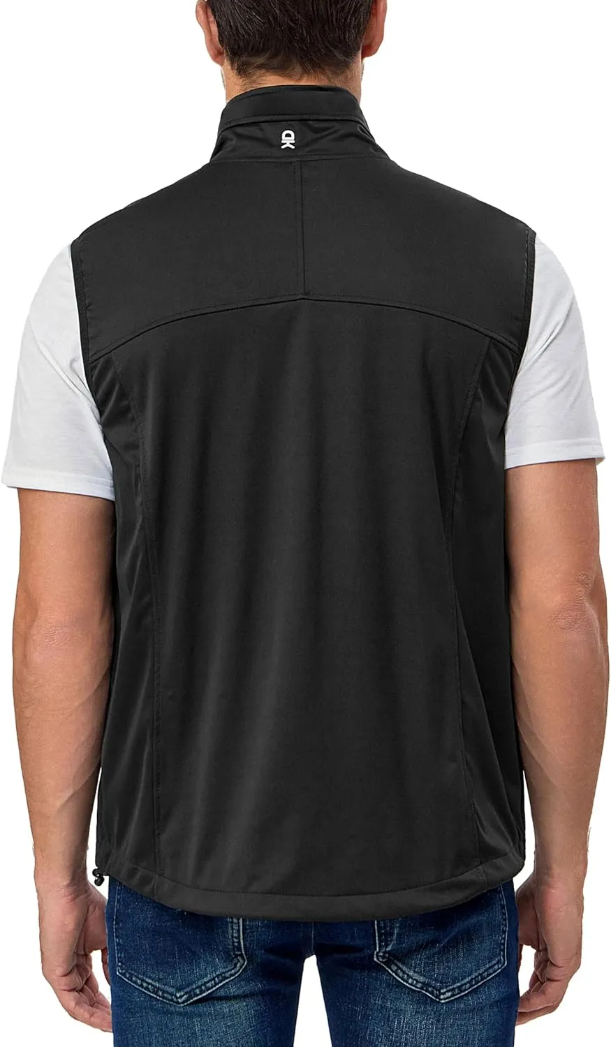 Little Donkey Andy Men's Lightweight Softshell Vest, Windproof Sleeveless Jacket for Running, Hiking, Cycling, Golf