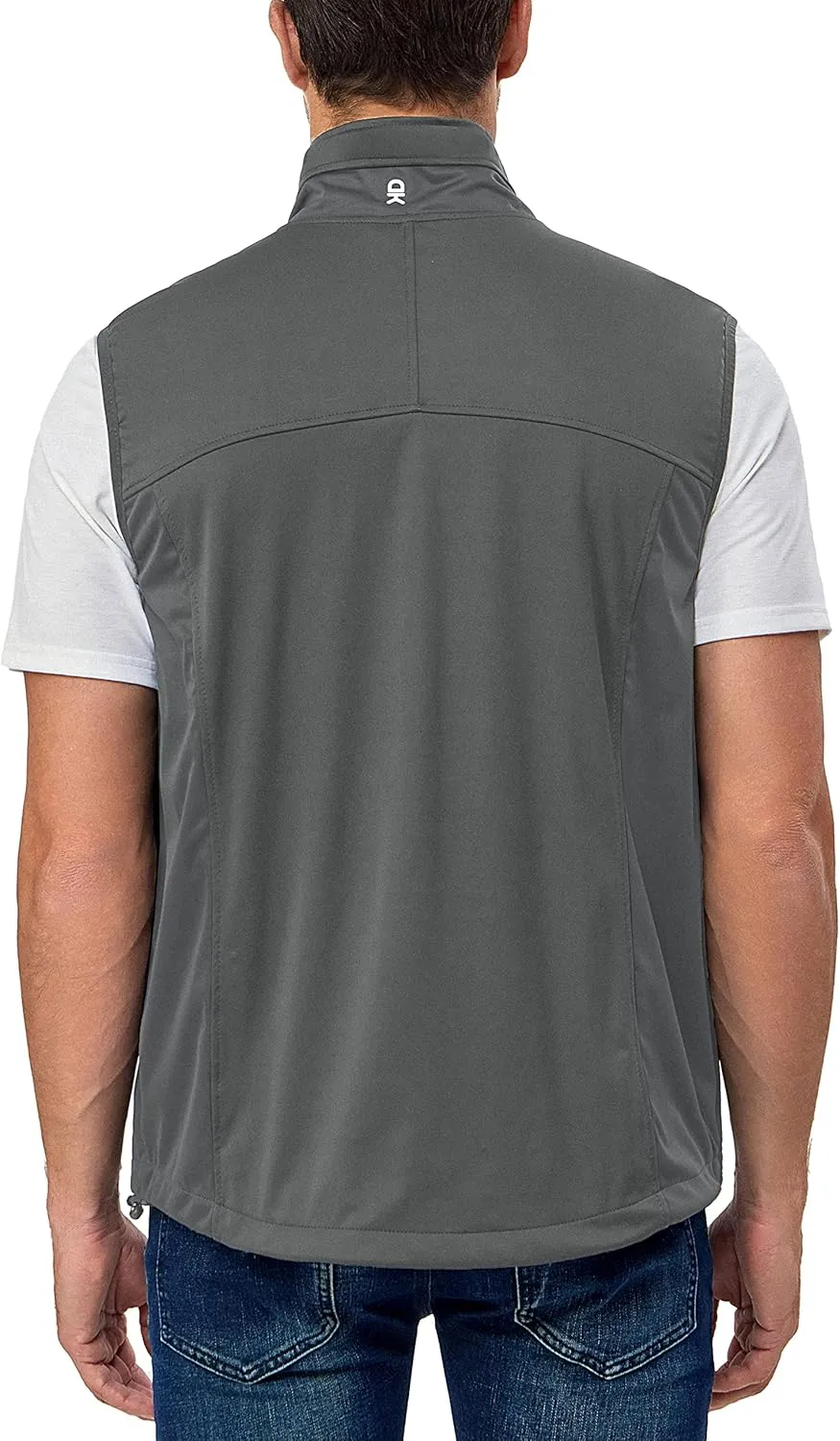 Little Donkey Andy Men's Lightweight Softshell Vest, Windproof Sleeveless Jacket for Running, Hiking, Cycling, Golf