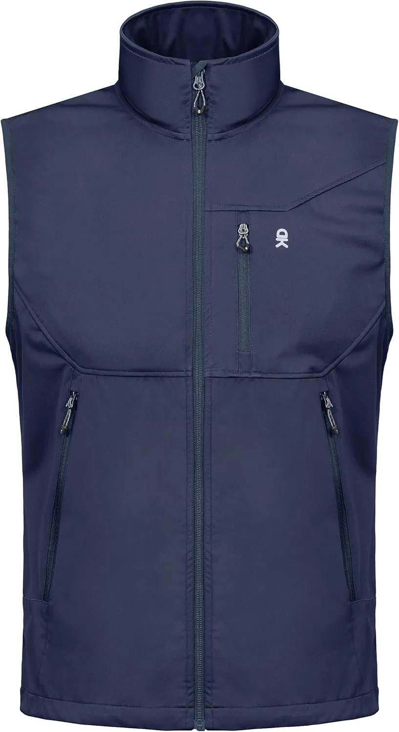 Little Donkey Andy Men's Lightweight Softshell Vest Windproof Sleeveless Jacket for Travel Hiking Running Golf