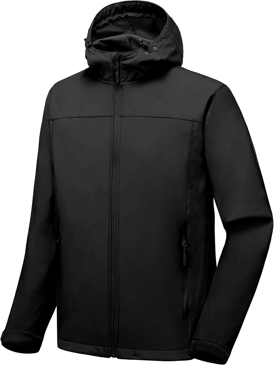 Little Donkey Andy Men’s Softshell Jacket with Removable Hood, Fleece Lined