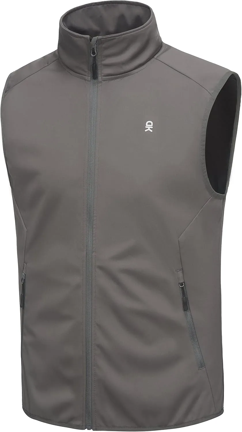 Little Donkey Andy Men's Water-resistant Outerwear Vests, Stretch Windproof Vest for Cycling, Running, Golf