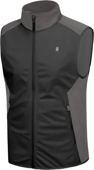 Little Donkey Andy Men's Water-resistant Outerwear Vests, Stretch Windproof Vest for Cycling, Running, Golf