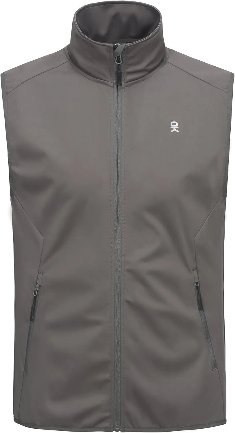 Little Donkey Andy Men's Water-resistant Outerwear Vests, Stretch Windproof Vest for Cycling, Running, Golf