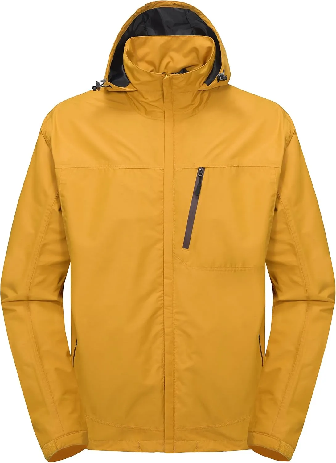 Little Donkey Andy Men's Waterproof Rain Jacket Outdoor Lightweight Hooded Raincoat for Hiking Golf Travel Fishing