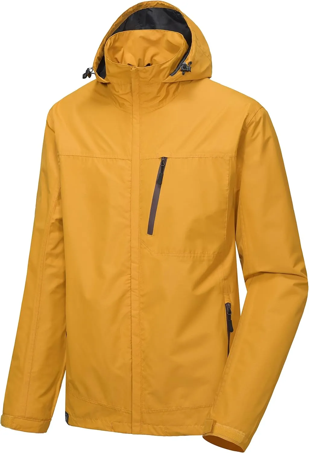 Little Donkey Andy Men's Waterproof Rain Jacket Outdoor Lightweight Hooded Raincoat for Hiking Golf Travel Fishing