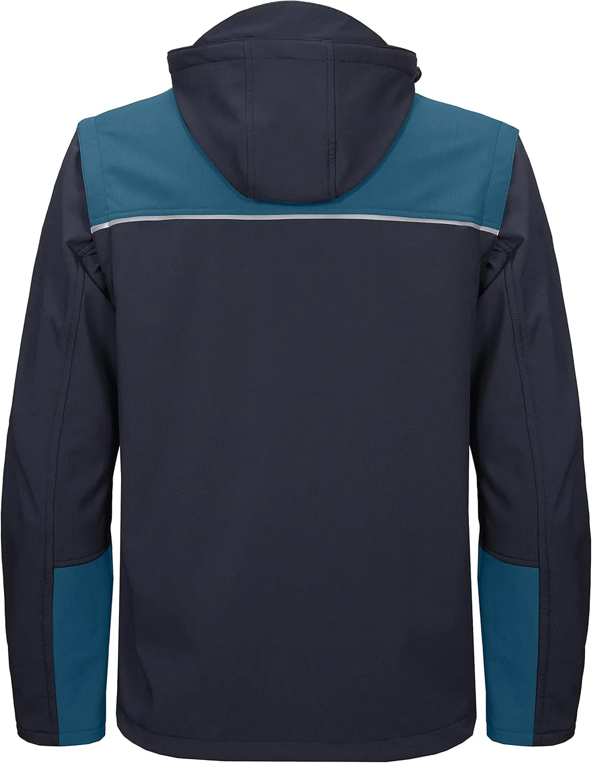 Little Donkey Andy Men's Waterproof Softshell Jacket with Detachable Sleeves and Hood, Fleece Mountain Ski Snow Rain Coat