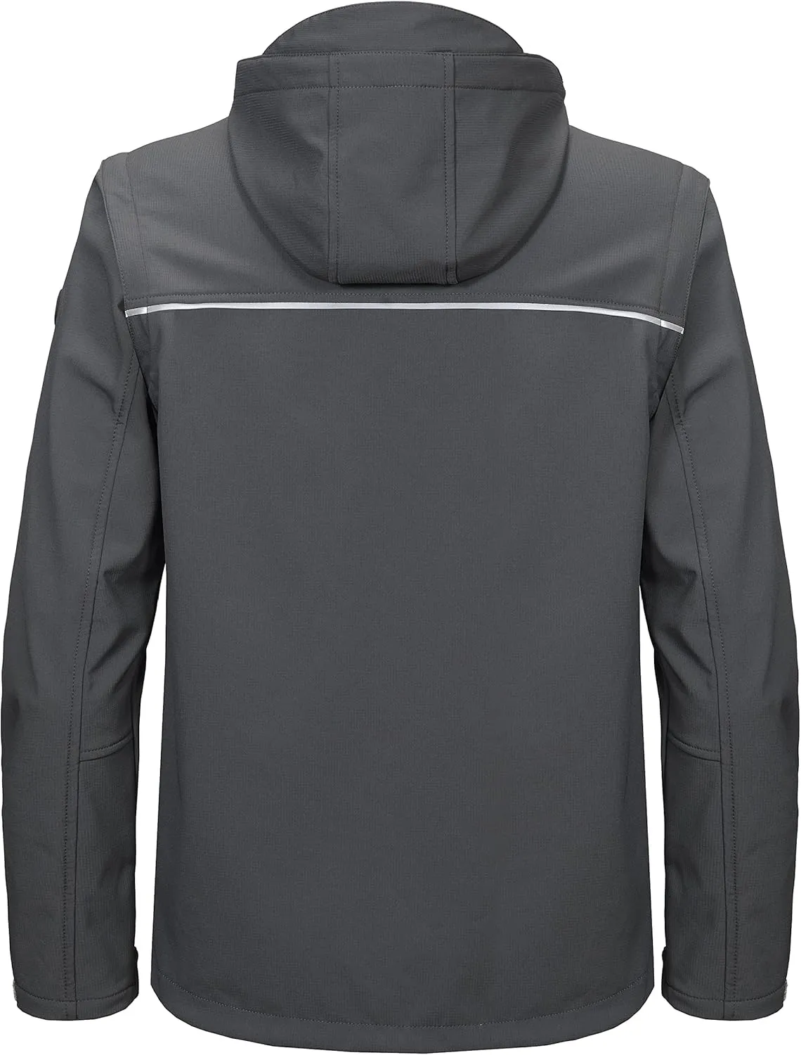 Little Donkey Andy Men's Waterproof Softshell Jacket with Detachable Sleeves and Hood, Fleece Mountain Ski Snow Rain Coat
