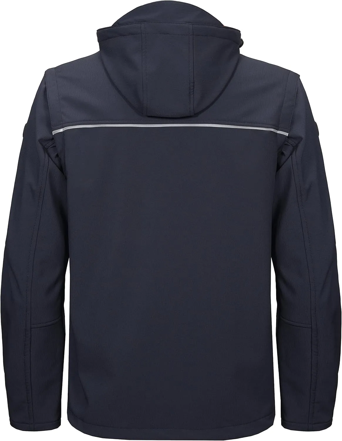 Little Donkey Andy Men's Waterproof Softshell Jacket with Detachable Sleeves and Hood, Fleece Mountain Ski Snow Rain Coat