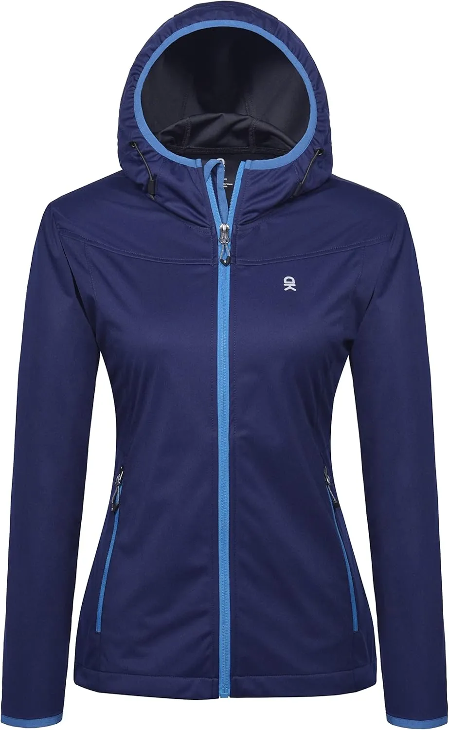Little Donkey Andy Women's Lightweight Hooded Softshell Jacket for Running Travel Hiking, Windproof, Water Repellent