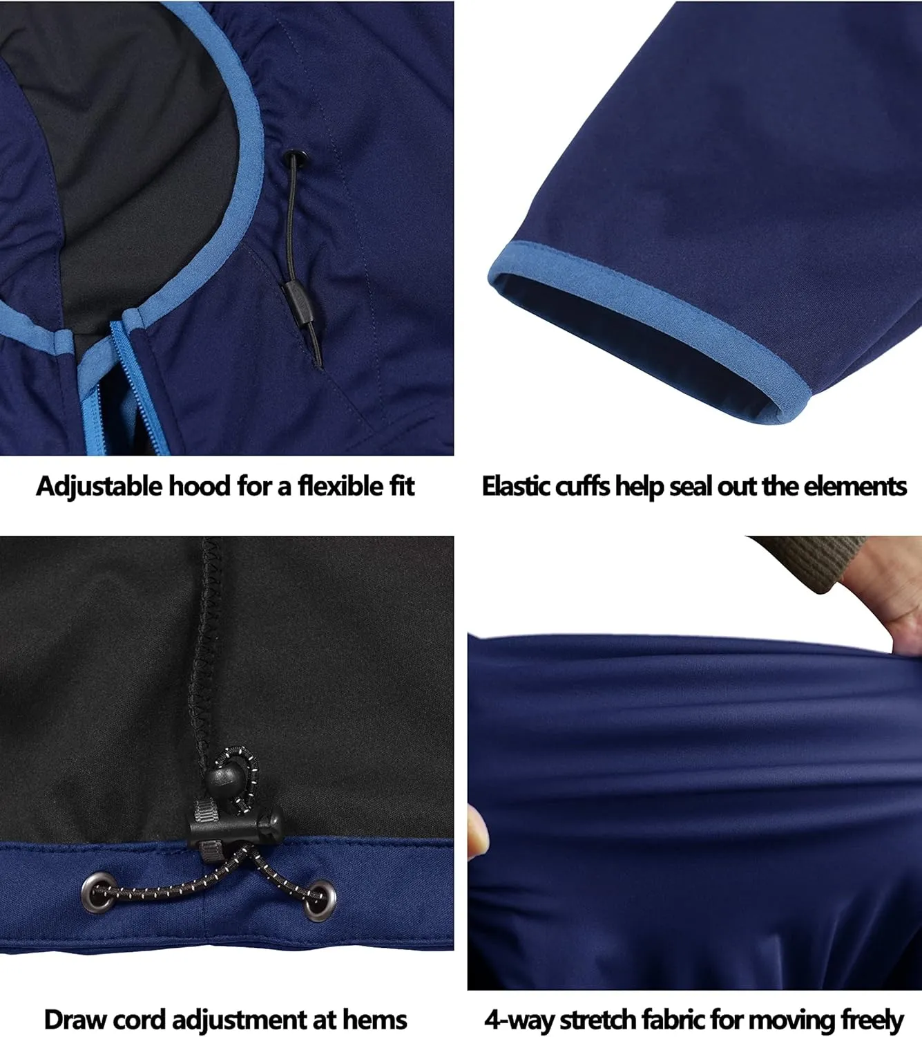 Little Donkey Andy Women's Lightweight Hooded Softshell Jacket for Running Travel Hiking, Windproof, Water Repellent