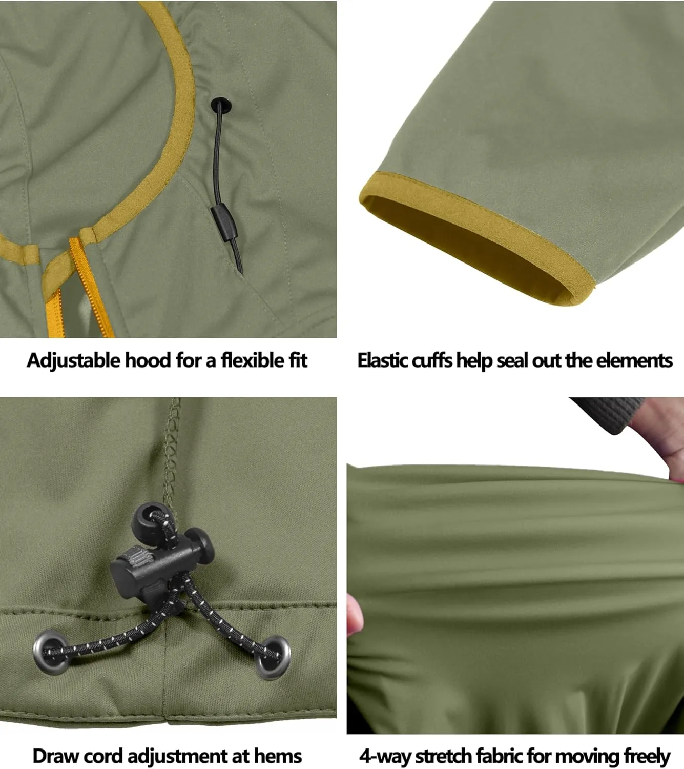 Little Donkey Andy Women's Lightweight Hooded Softshell Jacket for Running Travel Hiking, Windproof, Water Repellent