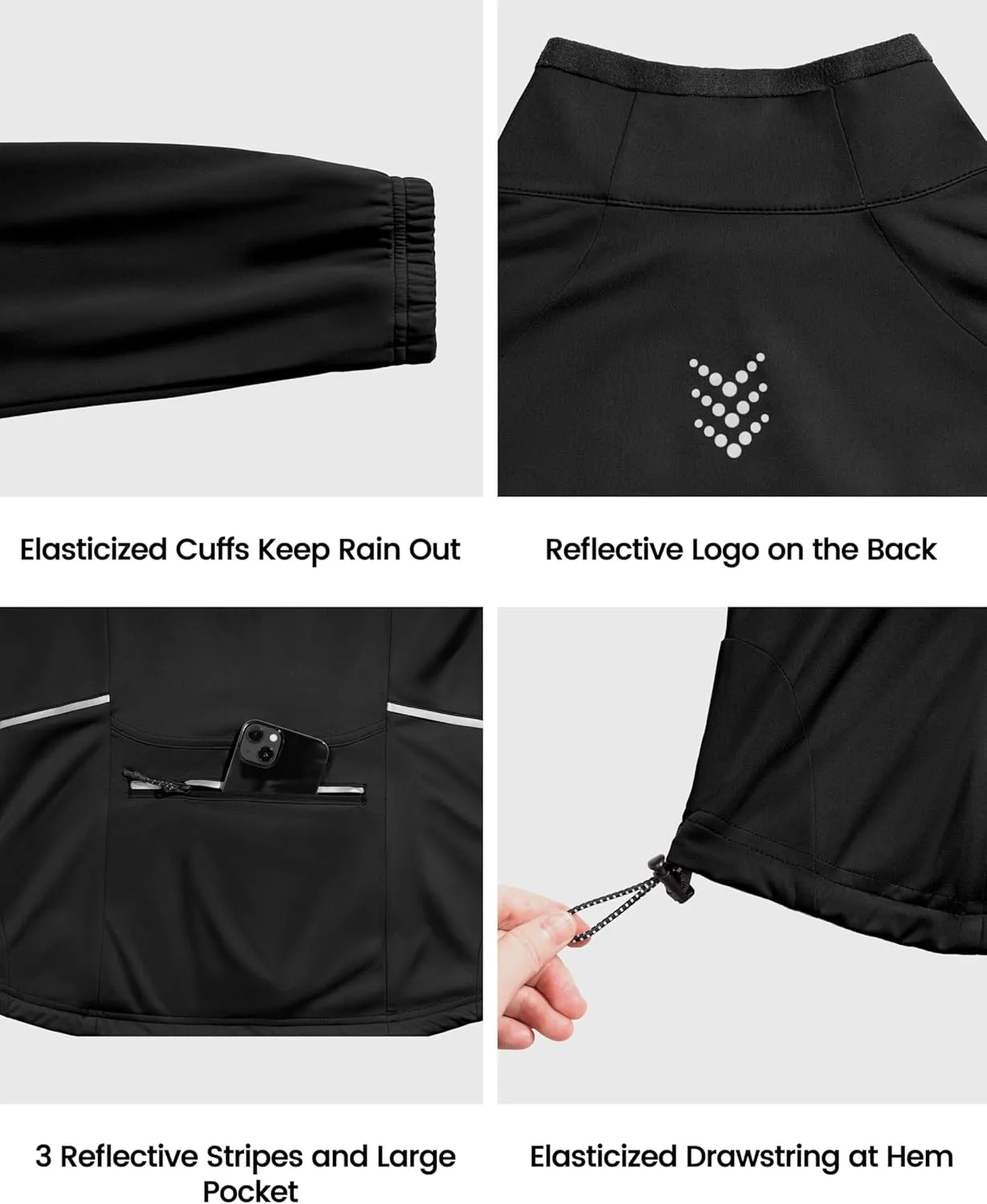 Little Donkey Andy Women’s Lightweight Softshell Jacket for Running Cycling, Water Repellent Windbreaker with Zipper Pockets