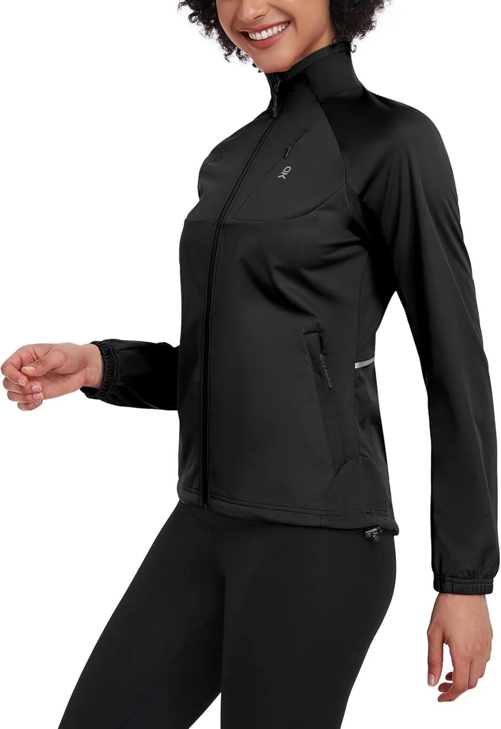 Little Donkey Andy Women’s Lightweight Softshell Jacket for Running Cycling, Water Repellent Windbreaker with Zipper Pockets