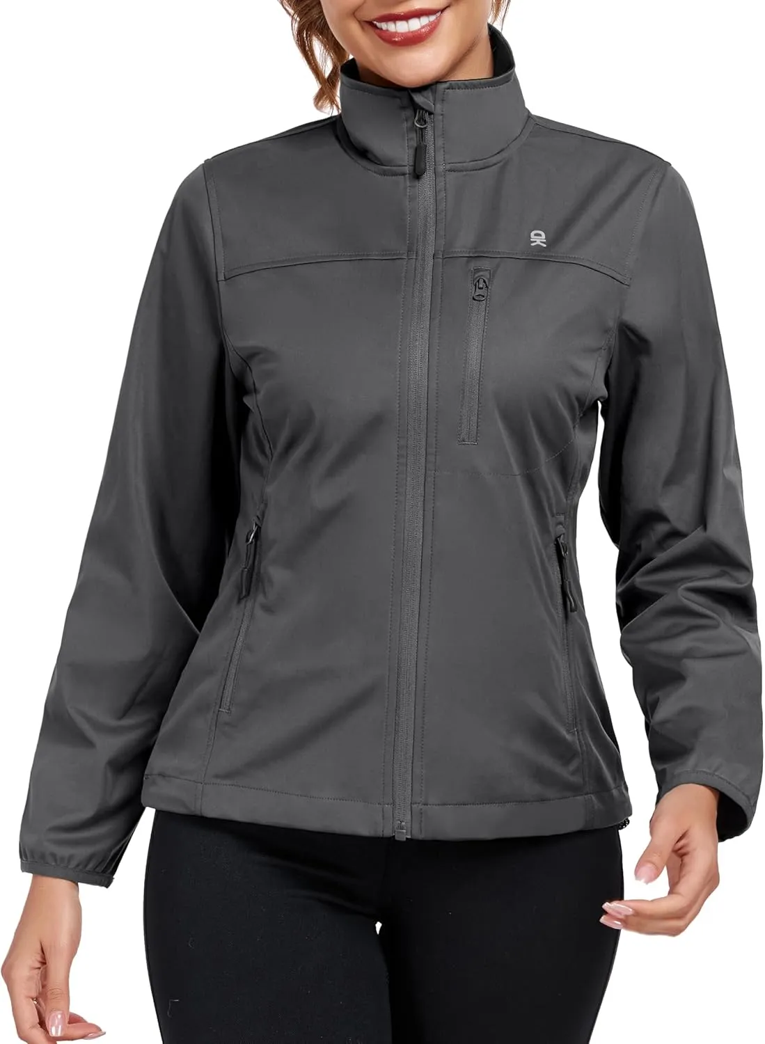 Little Donkey Andy Women's Lightweight Softshell Jacket Windbreaker for Hiking Running Golf Travel, Windproof, Waterproof