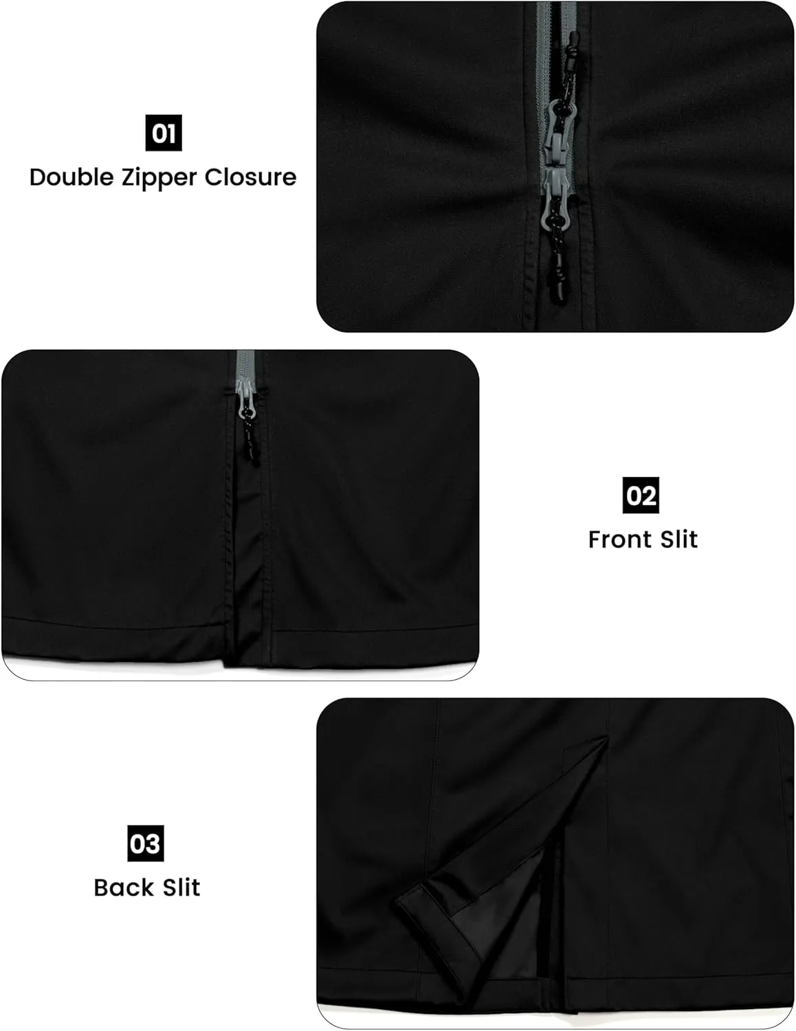 Little Donkey Andy Women's Lightweight Softshell Vest, Windproof Sleeveless Jacket for Running Hiking Travel