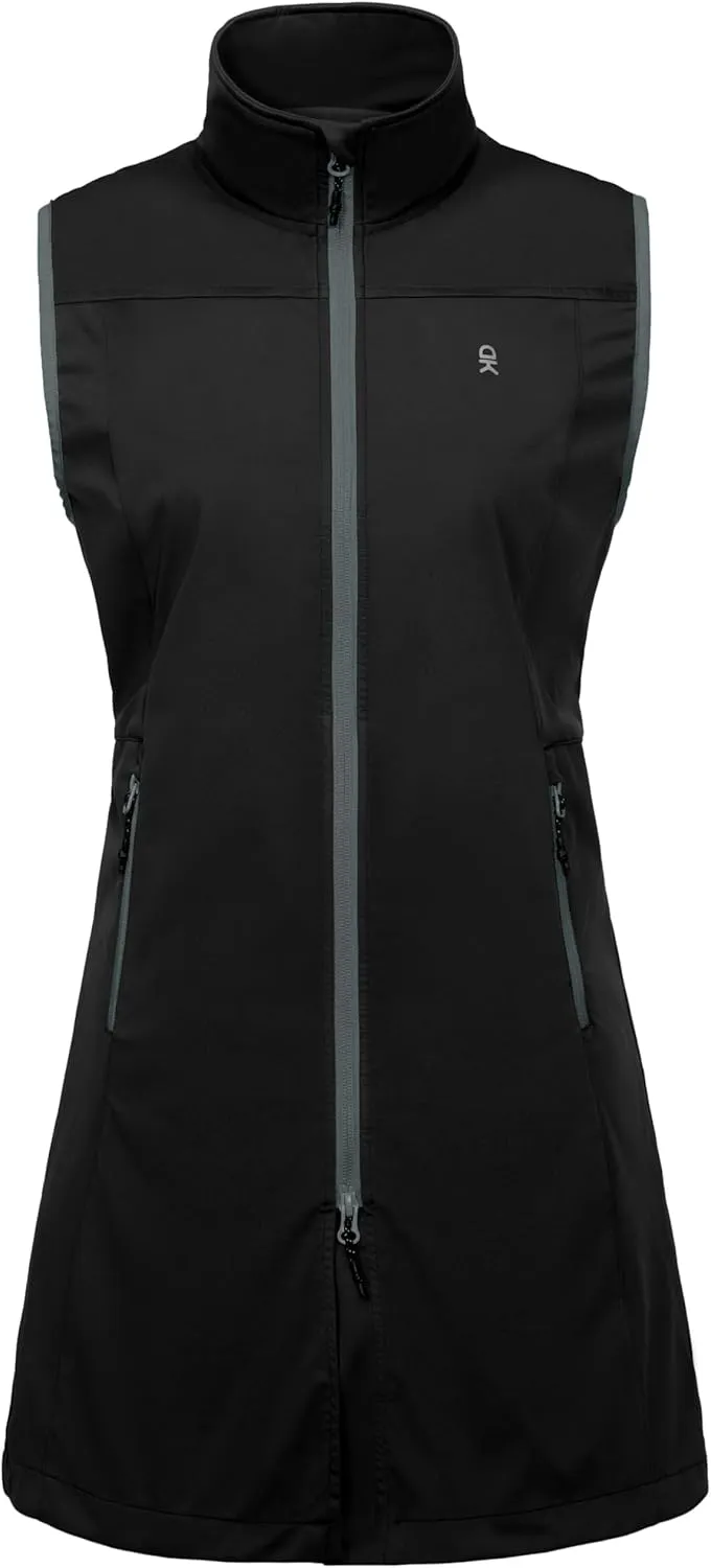 Little Donkey Andy Women's Lightweight Softshell Vest, Windproof Sleeveless Jacket for Running Hiking Travel