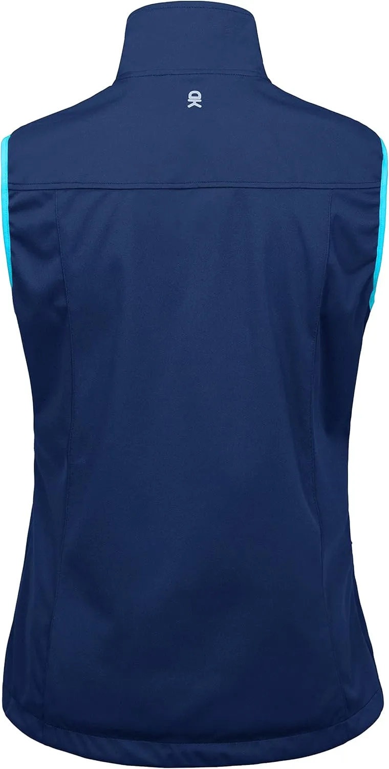 Little Donkey Andy Women's Lightweight Softshell Vest, Windproof Sleeveless Jacket for Running Hiking Travel