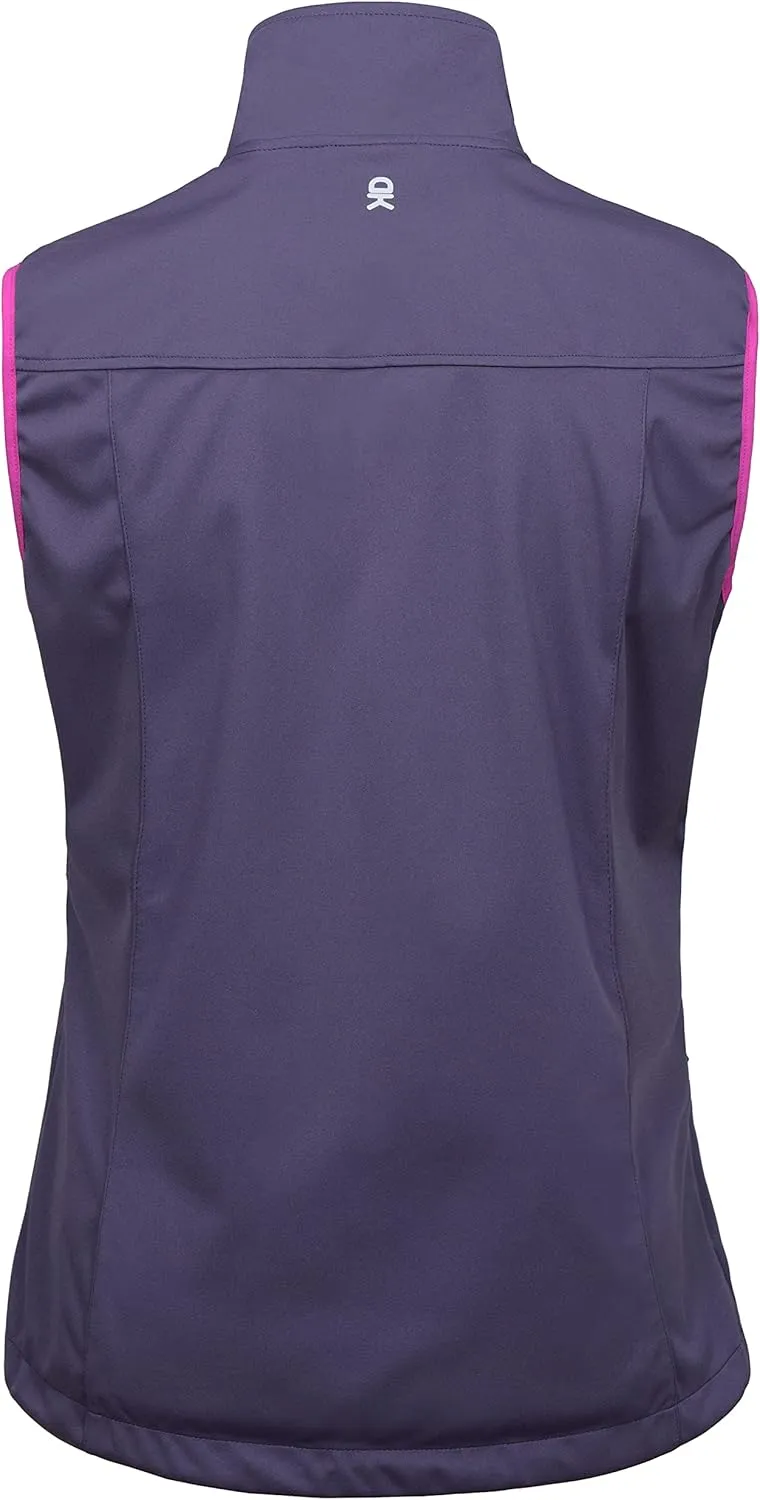 Little Donkey Andy Women's Lightweight Softshell Vest, Windproof Sleeveless Jacket for Running Hiking Travel