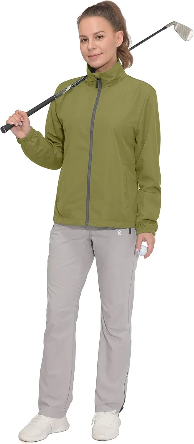 Little Donkey Andy Women's Lightweight Windbreaker Jacket Breathable Windproof Jacket Hiking Running Golf UPF50 