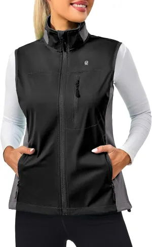 Little Donkey Andy Women's Lightweight Windproof Softshell Vest for Golf Tennis Running Cycling