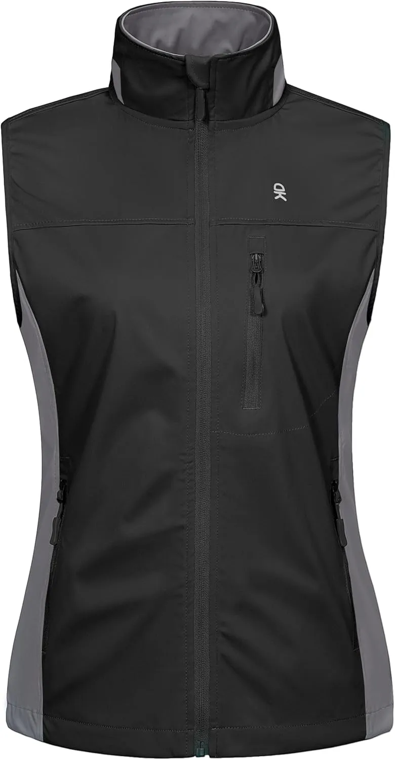 Little Donkey Andy Women's Lightweight Windproof Softshell Vest for Golf Tennis Running Cycling