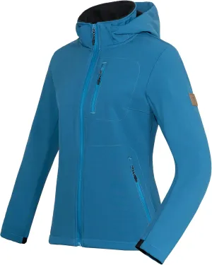 Little Donkey Andy Women’s Softshell Jacket, Ski Snowboarding Jacket with Removable Hood, Fleece Lined