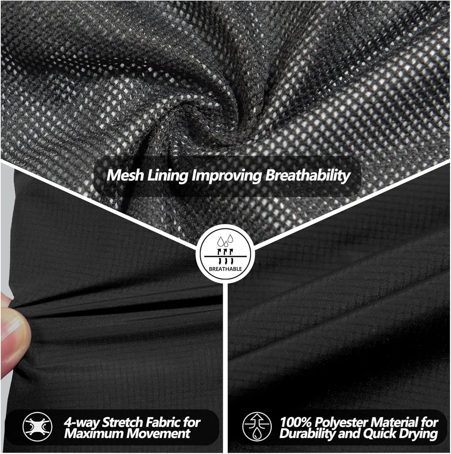 Little Donkey Andy Women's Waterproof Rain Over Pants Hiking Breathable Lightweight Rainproof Pants