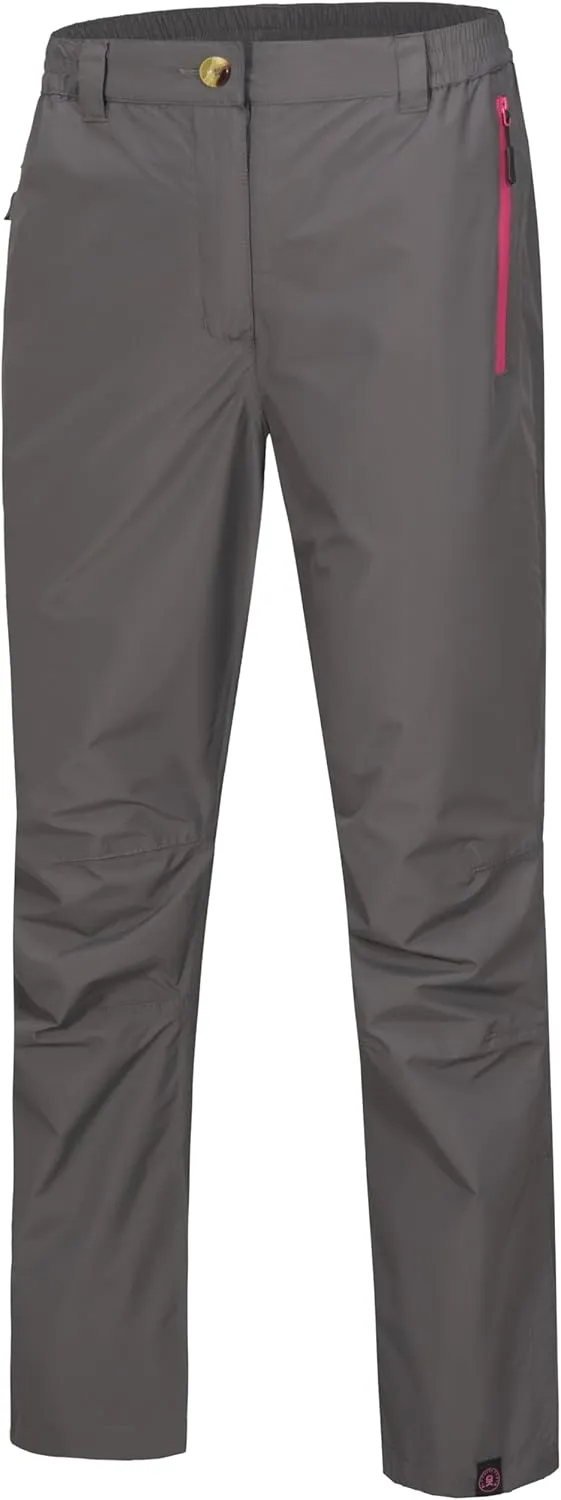 Little Donkey Andy Women's Waterproof Rain Over Pants Hiking Breathable Lightweight Rainproof Pants