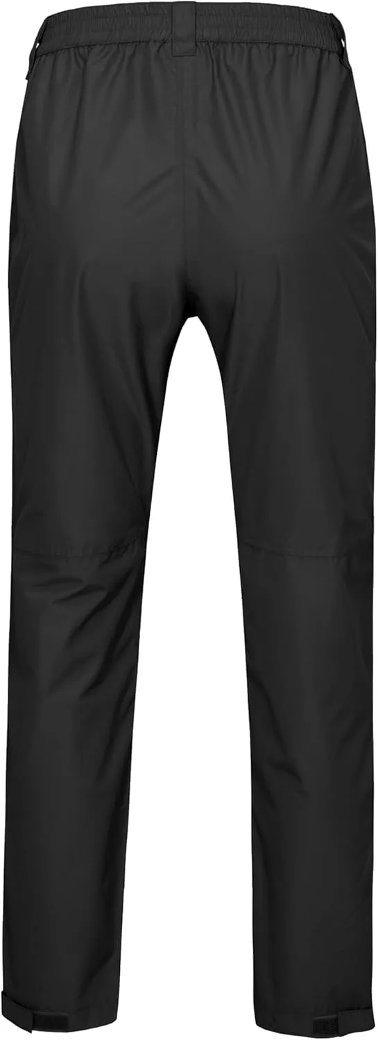 Little Donkey Andy Women's Waterproof Rain Over Pants Hiking Breathable Lightweight Rainproof Pants