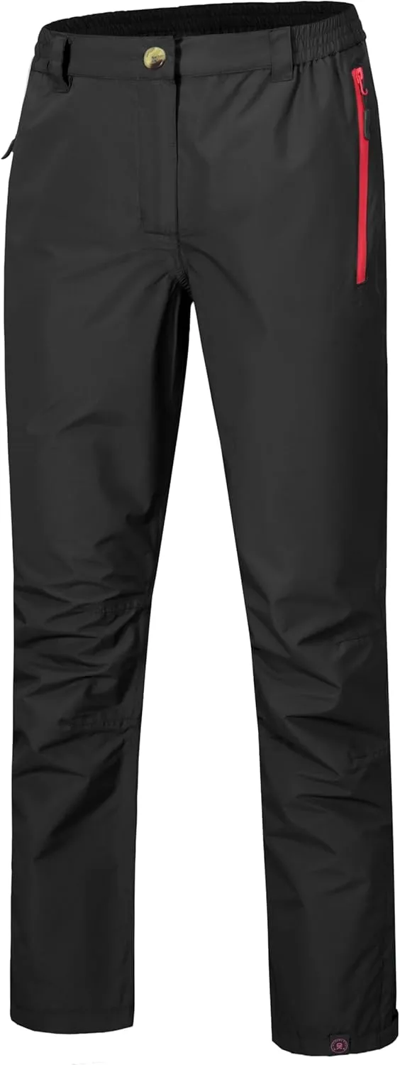 Little Donkey Andy Women's Waterproof Rain Over Pants Hiking Breathable Lightweight Rainproof Pants