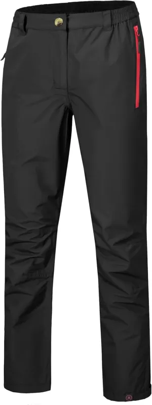 Little Donkey Andy Women's Waterproof Rain Over Pants Hiking Breathable Lightweight Rainproof Pants